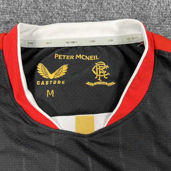 Rangers FC Jersey Mens Medium Black Red Soccer 32Red Peter McNeil Shirt - Picture 7 of 12
